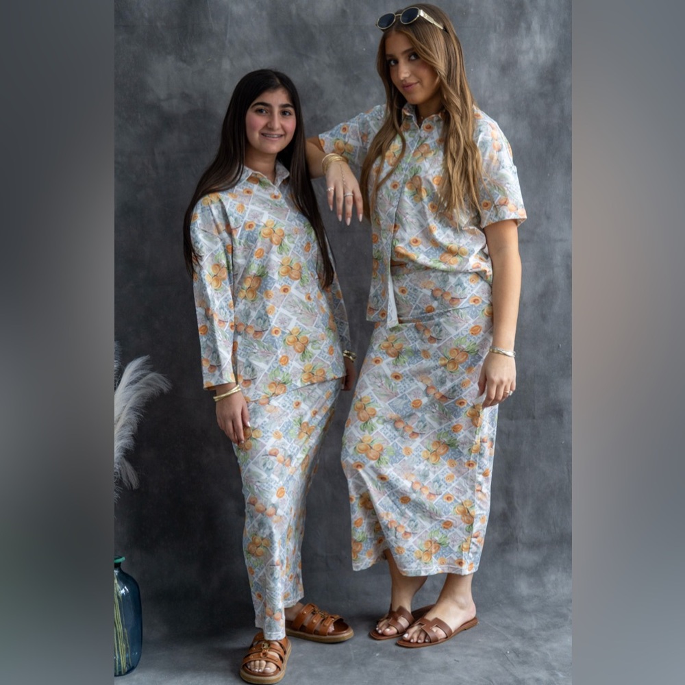 Women’s Modest Swim/ Resort Wear Set. Short or Long Sleeve Top with Maxi Skirt